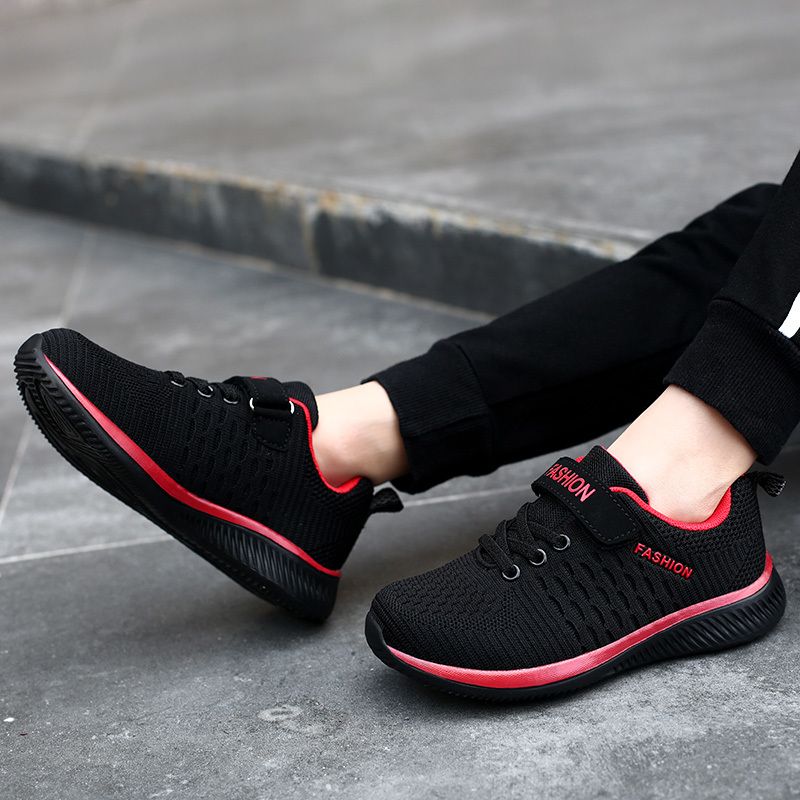 Children Shoes Fashion Kids Sneaker-Black Red