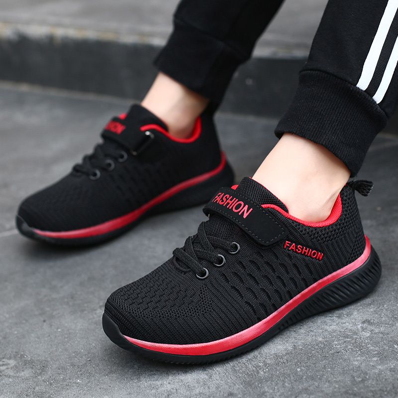 Children Shoes Fashion Kids Sneaker-Black Red