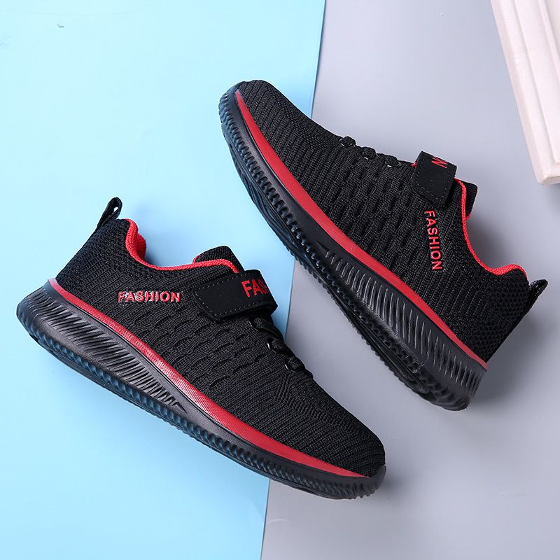 Children Shoes Fashion Kids Sneaker-Black Red