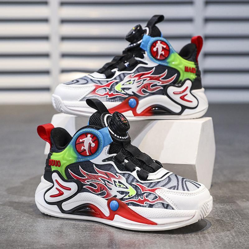 Boys Basketball Shoes Cool Sneakers Red