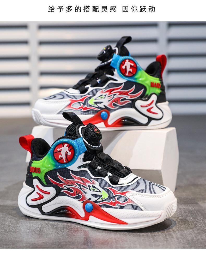 Boys Basketball Shoes Cool Sneakers Red