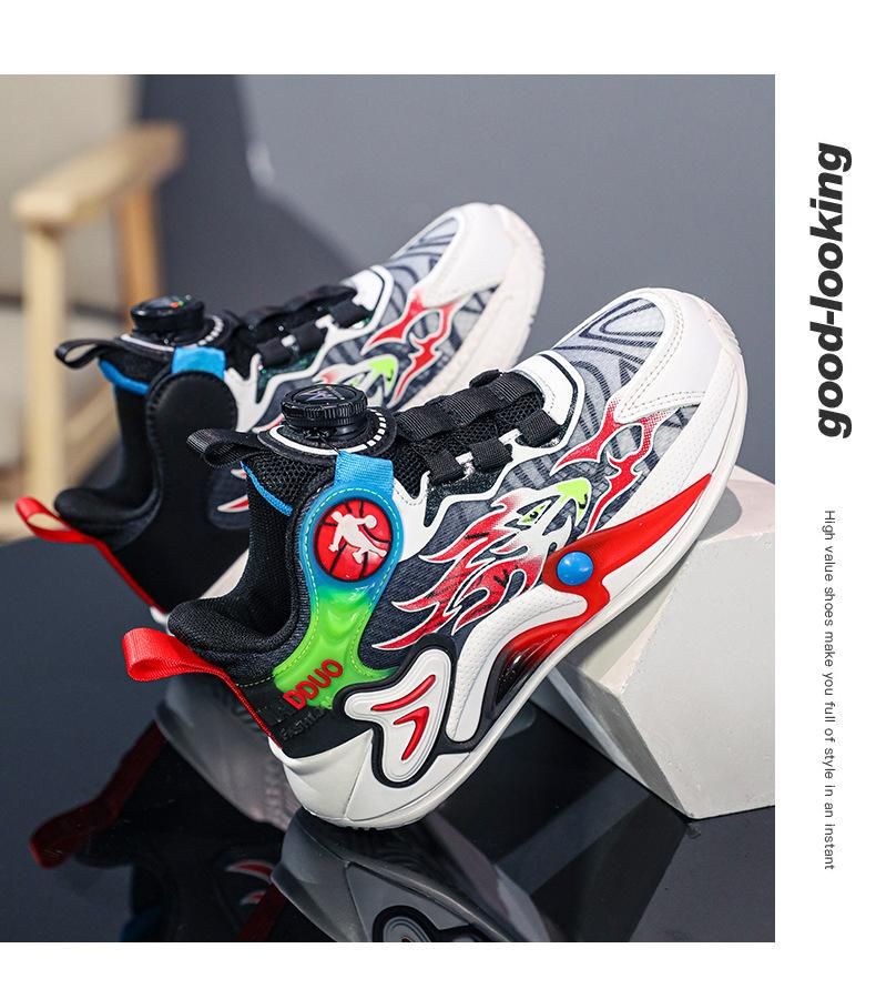 Boys Basketball Shoes Cool Sneakers Red