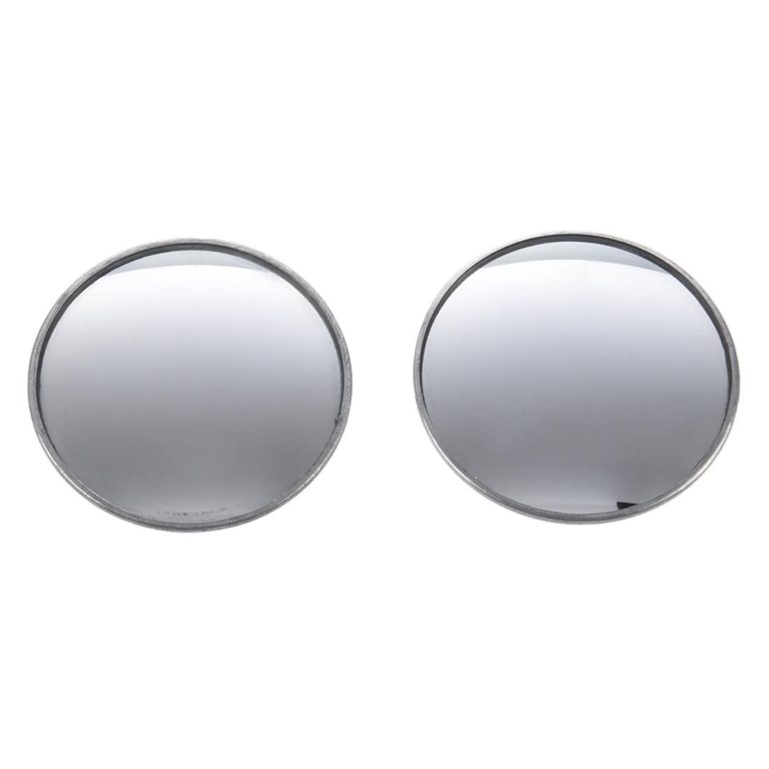 2 Pcs Round Stick-On Convex Blind Spot Mirror