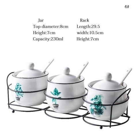 6PCS/Set Ceramic Seasoning Rack Cooking Tools