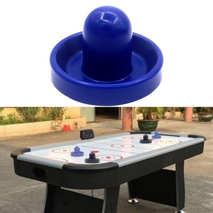 Air Hockey Pusher Goal Handles Felt Striker For Home Table Royal Blue