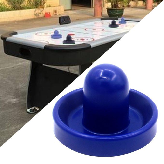 Air Hockey Pusher Goal Handles Felt Striker For Home Table Royal Blue