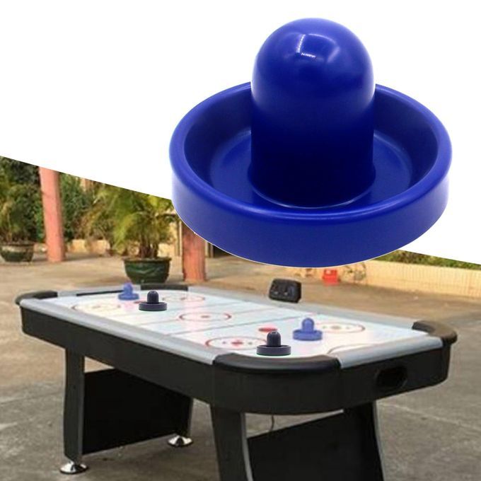 Air Hockey Pusher Goal Handles Felt Striker For Home Table Royal Blue