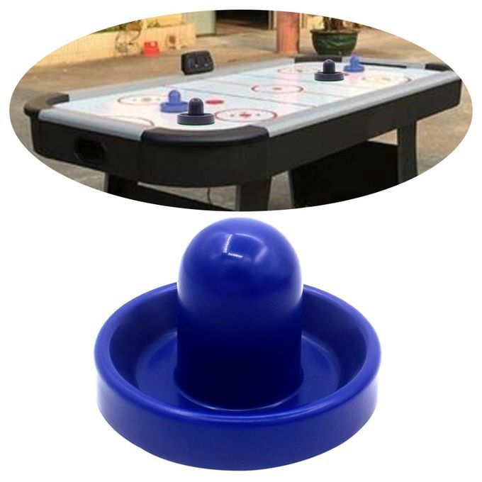 Air Hockey Pusher Goal Handles Felt Striker For Home Table Royal Blue