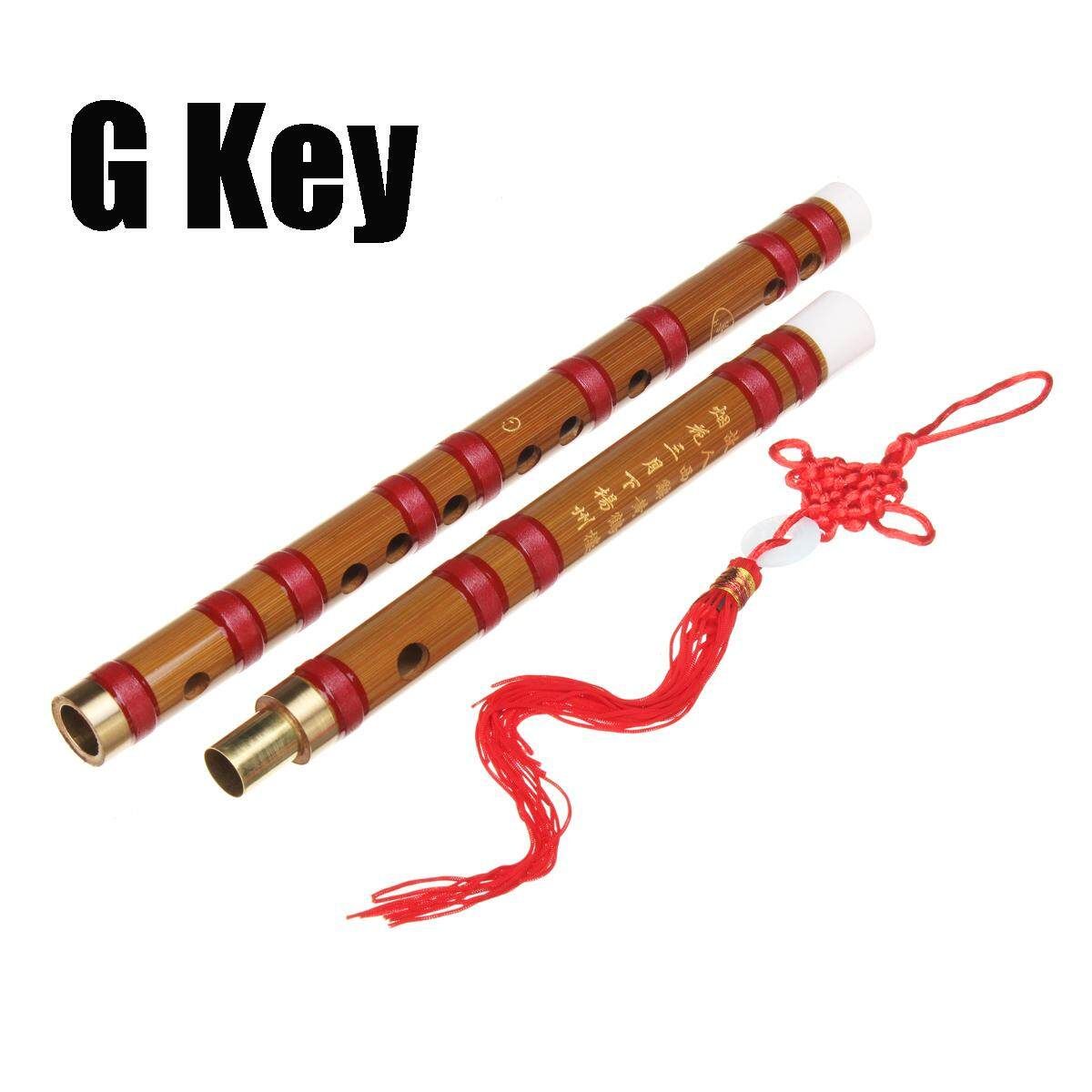 Traditional Chinese Musical Instrument Bamboo Flute F Dizi + Bag + Knot G