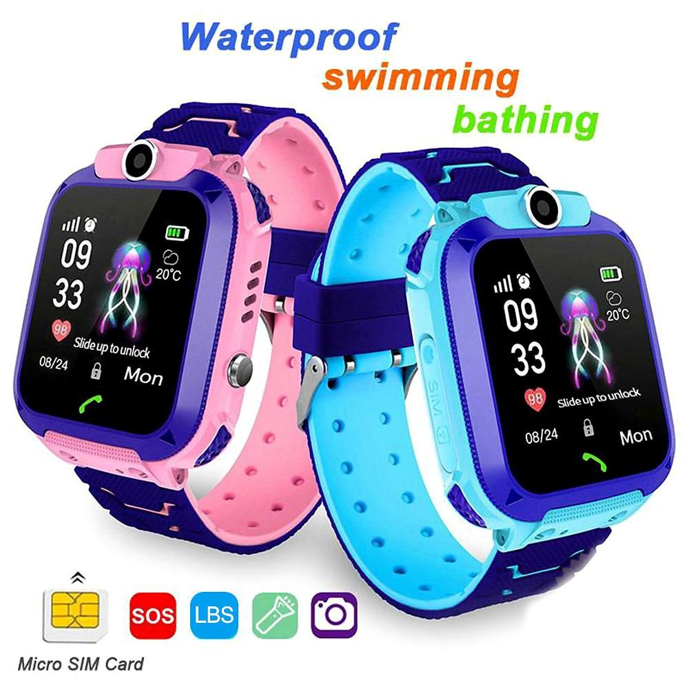 Q12 Kids Intelligent Watch IP67 Waterproof Touch-screen SOS Phone Call Device Location Tracker Anti-lost Watches