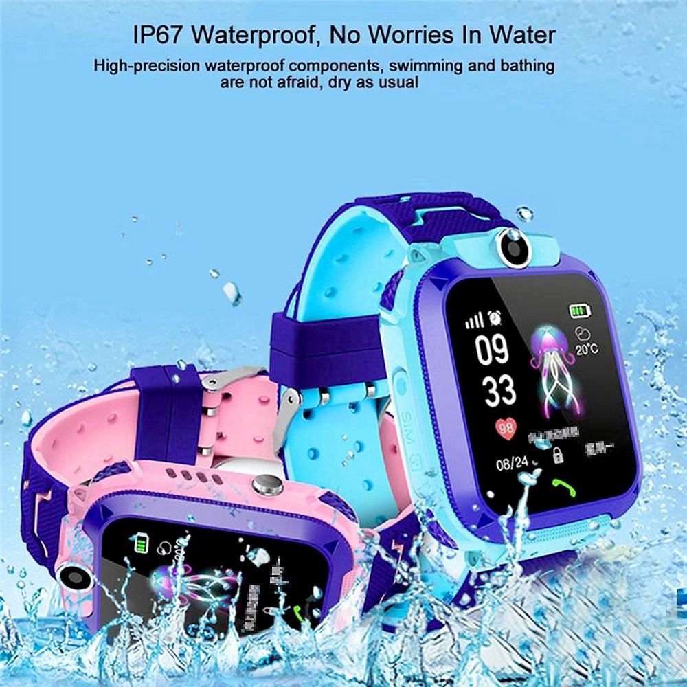 Q12 Kids Intelligent Watch IP67 Waterproof Touch-screen SOS Phone Call Device Location Tracker Anti-lost Watches