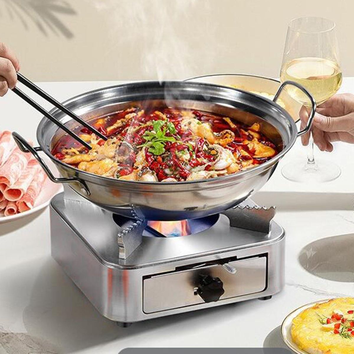 Mini Spirit   Stove Aluminum  For Silver Stainless Steel