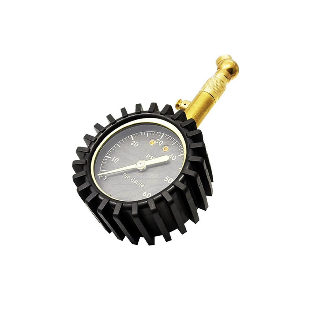 0-60psi Tire Pressure Gauge Heavy Duty Air Pressure Gauge with Large 2 Inch Easy to Read Glow Dial, Low - High Tire Gauge for Car, SUV & Truck Tires