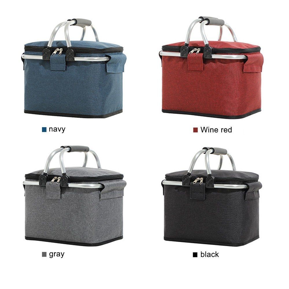 Folding Picnic Basket Heat Preservation Bags Portable Ice