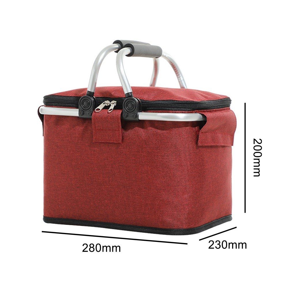 Folding Picnic Basket Heat Preservation Bags Portable Ice