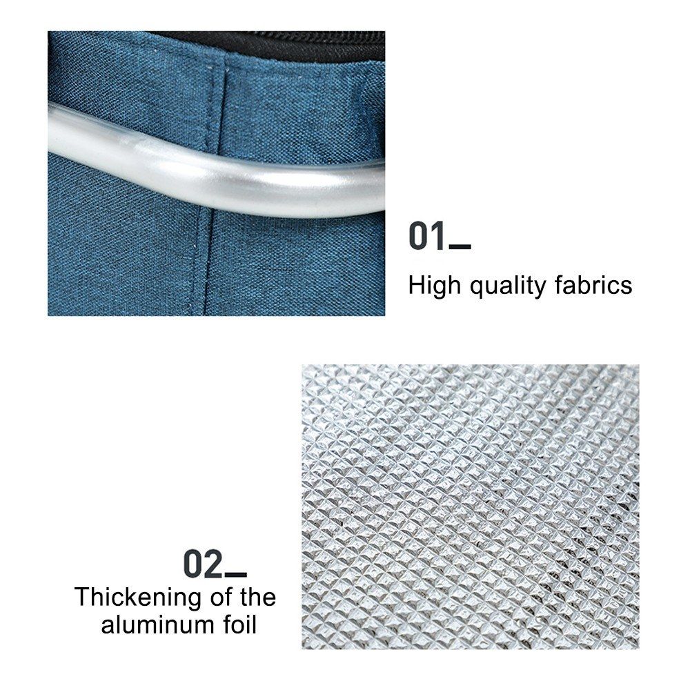 Folding Picnic Basket Heat Preservation Bags Portable Ice