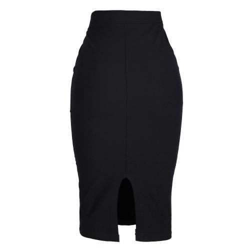 Midi Simple Skirts -Black