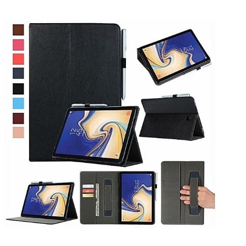 Pure Leather Case With Pen Holder For Samsung Galaxy Tab S4