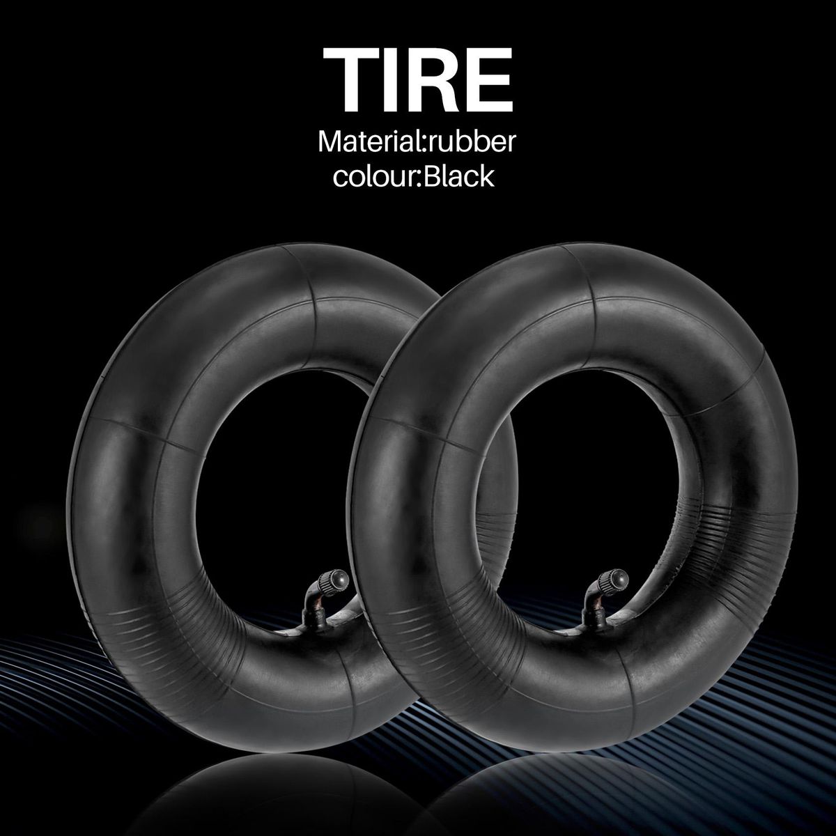 2 Pack 2.80/2.50-4 inch Inner Tube with TR87 Bent Valve Stem for Scooters, Lawn Mowers, Wheelbarrows, Hand Trucks