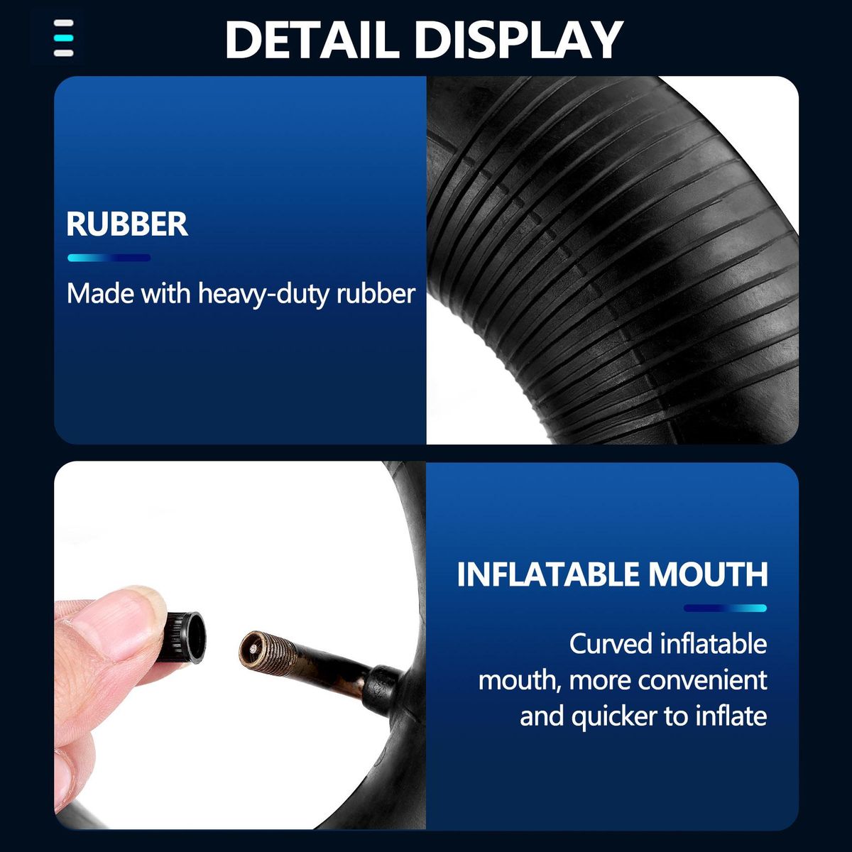 2 Pack 2.80/2.50-4 inch Inner Tube with TR87 Bent Valve Stem for Scooters, Lawn Mowers, Wheelbarrows, Hand Trucks