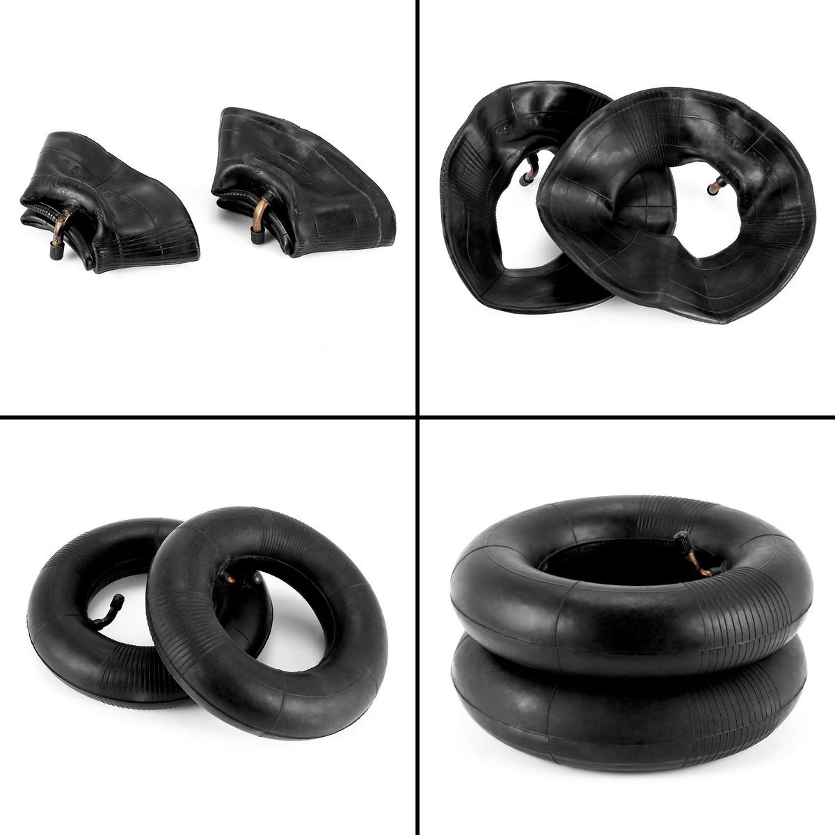 2 Pack 2.80/2.50-4 inch Inner Tube with TR87 Bent Valve Stem for Scooters, Lawn Mowers, Wheelbarrows, Hand Trucks