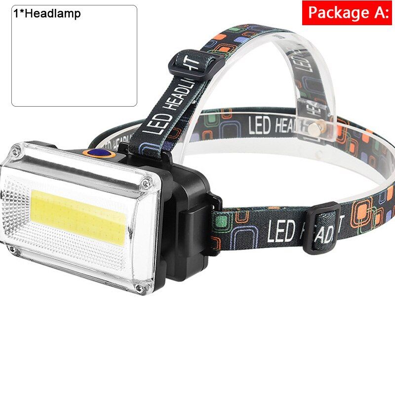 10000LM Powerful COB LED Headlight DC Rechargeable Headlamp