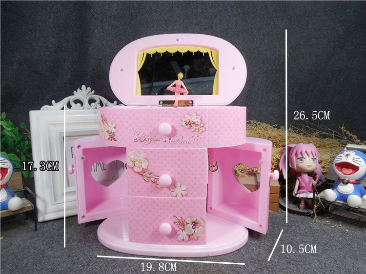 Music Box Ballet Princess Jewelry Music Box Girls Children Girls Happy Birthday-Jewelry Music Box A