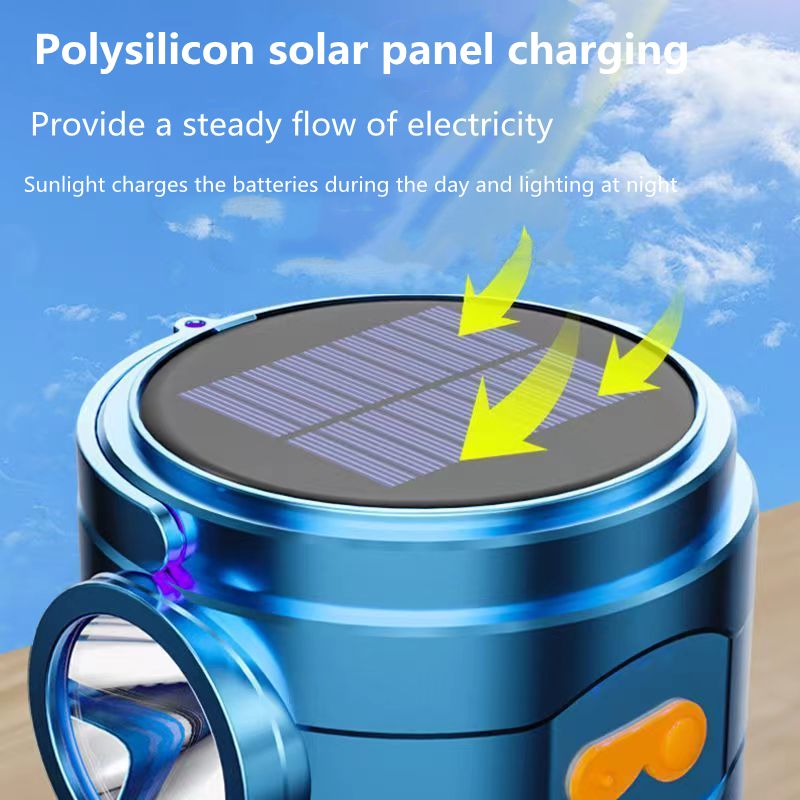 Solar USB Charging Portable Lanterns Hooking Led Light Table Lamp Flashlights Camping Night Market
