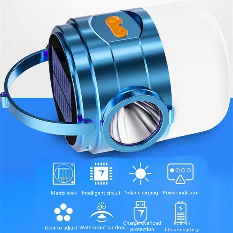 Solar USB Charging Portable Lanterns Hooking Led Light Table Lamp Flashlights Camping Night Market