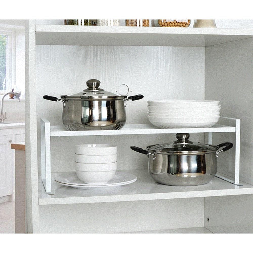Storage Shelf Organizer Kitchen Cabinet and Counter Shelf Organizer Heavy-Duty Multifunctional Organization Rack