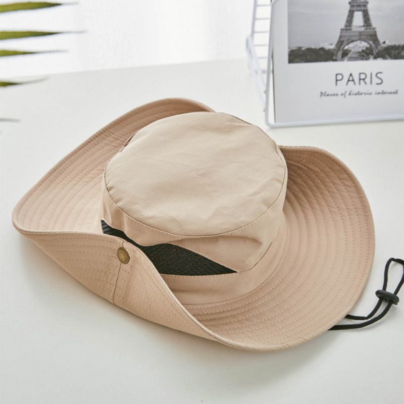 (No Logo)New Custom Logo Uni Breathable Fisherman's Hats Anti Uv Cool Large For