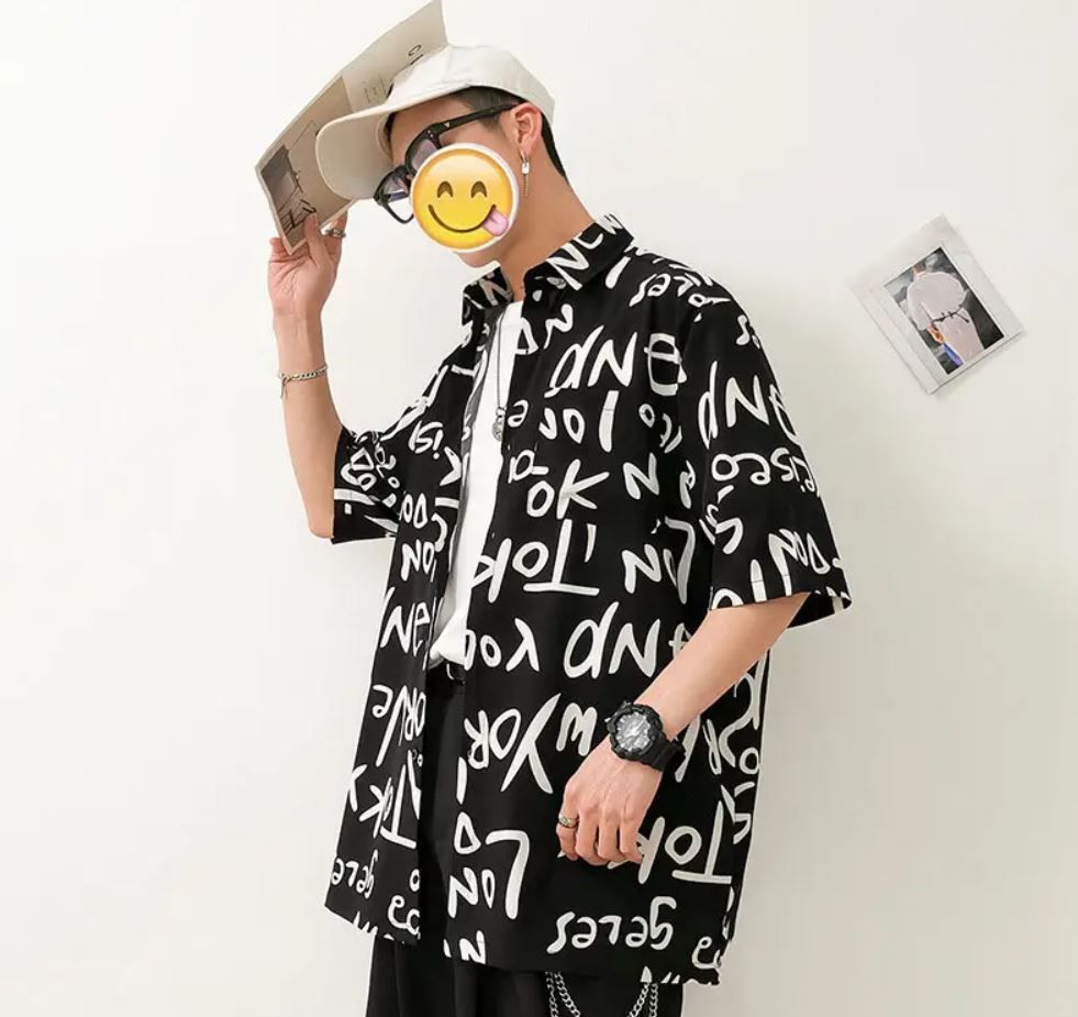 Men's Casual Beach Short Sleeve Printed Shirt