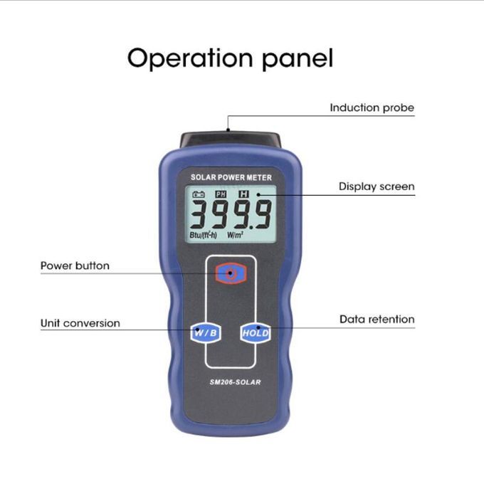 Solar Power Meter Light Meter Solar Radiation Meter