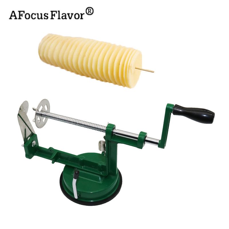 1 Pc Potato Twister Potato Slicer Stainless Steel Kitchen Accessories Tornado Slicer Manual Cutter Spiral Chips JIN