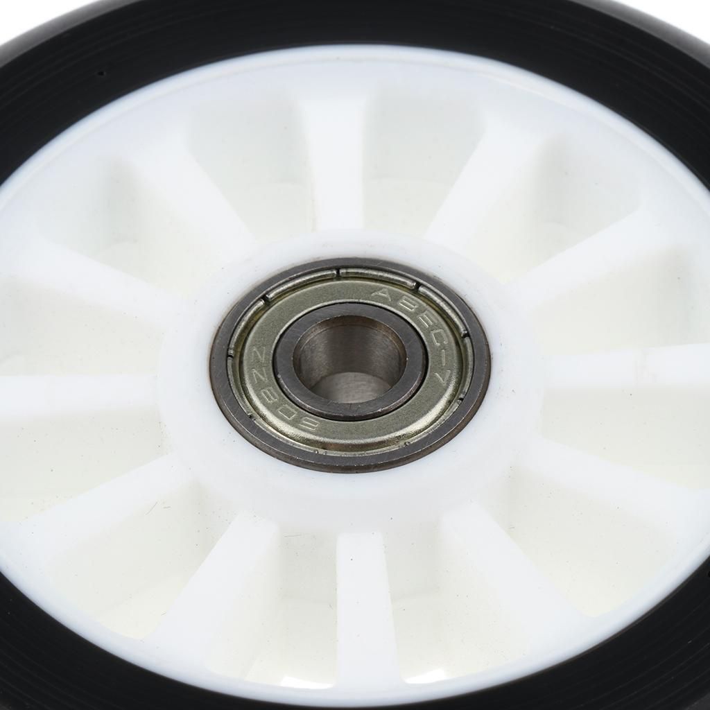 1 Pair PU 100mm Scooter Wheels For Speed Skates Trolley Outdoor White