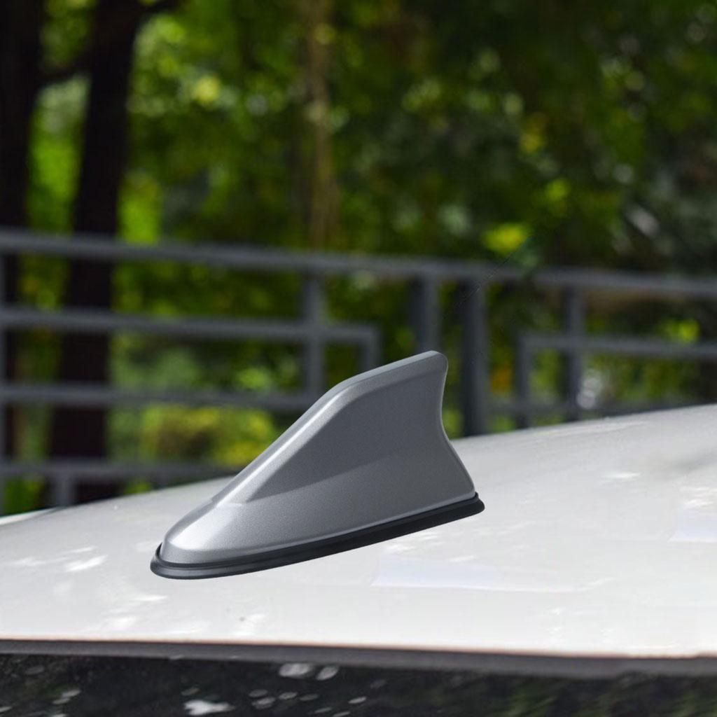 Shark Fin Antenna Car Radio Signal Adhesive Base Gray