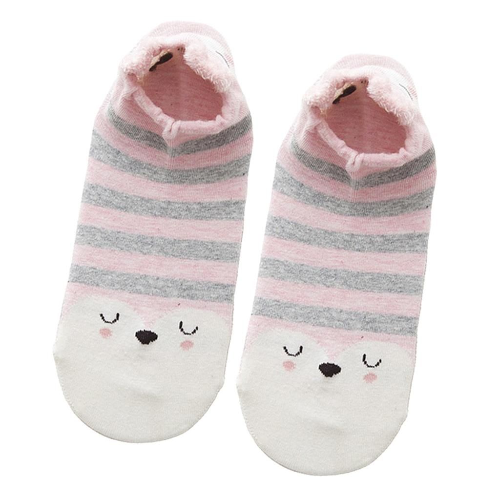 1Pair Girls Cotton Nonslip Boat Socks Summer Spring Low Ankle ,Boat J