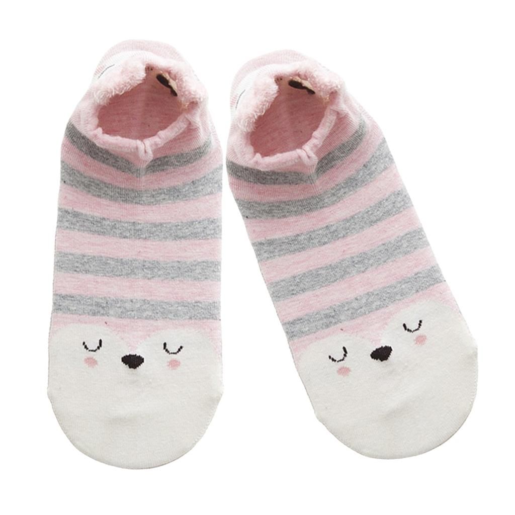 1Pair Girls Cotton Nonslip Boat Socks Summer Spring Low Ankle ,Boat J
