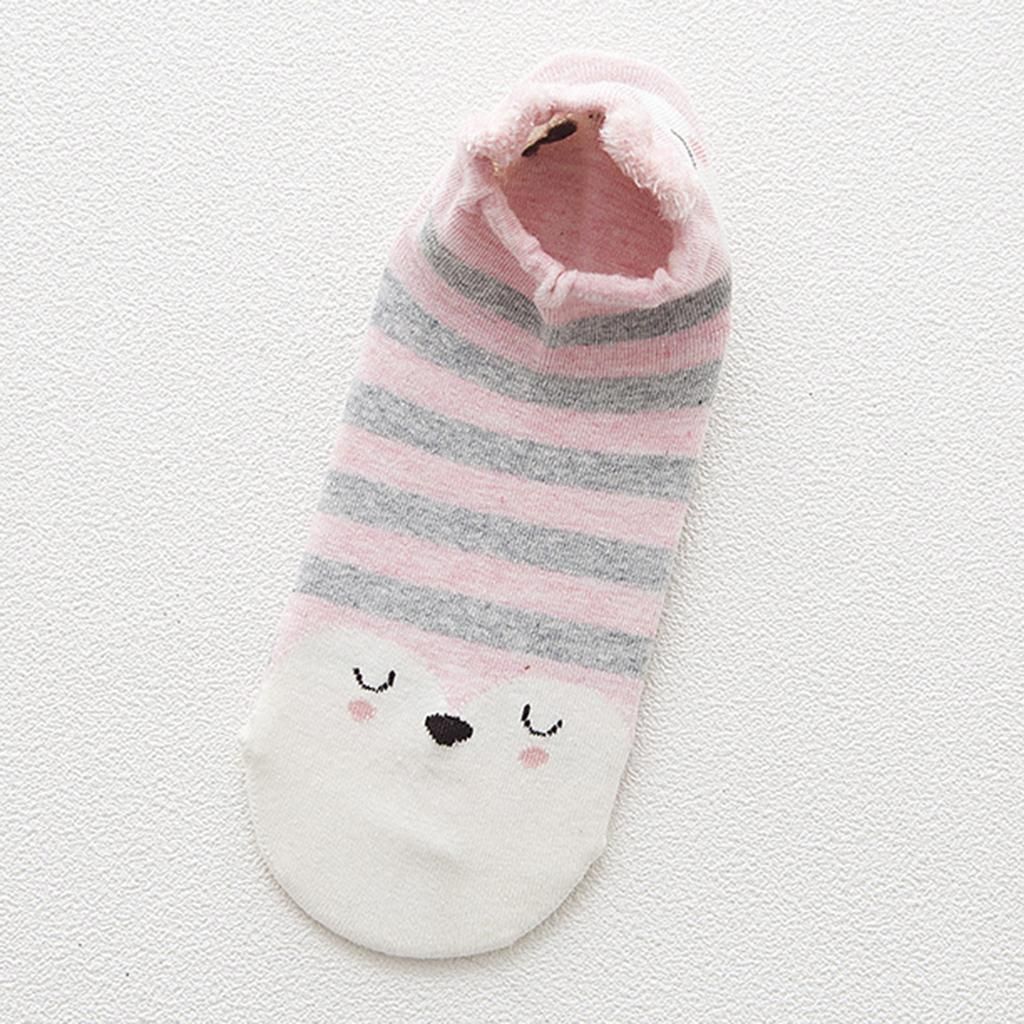 1Pair Girls Cotton Nonslip Boat Socks Summer Spring Low Ankle ,Boat J
