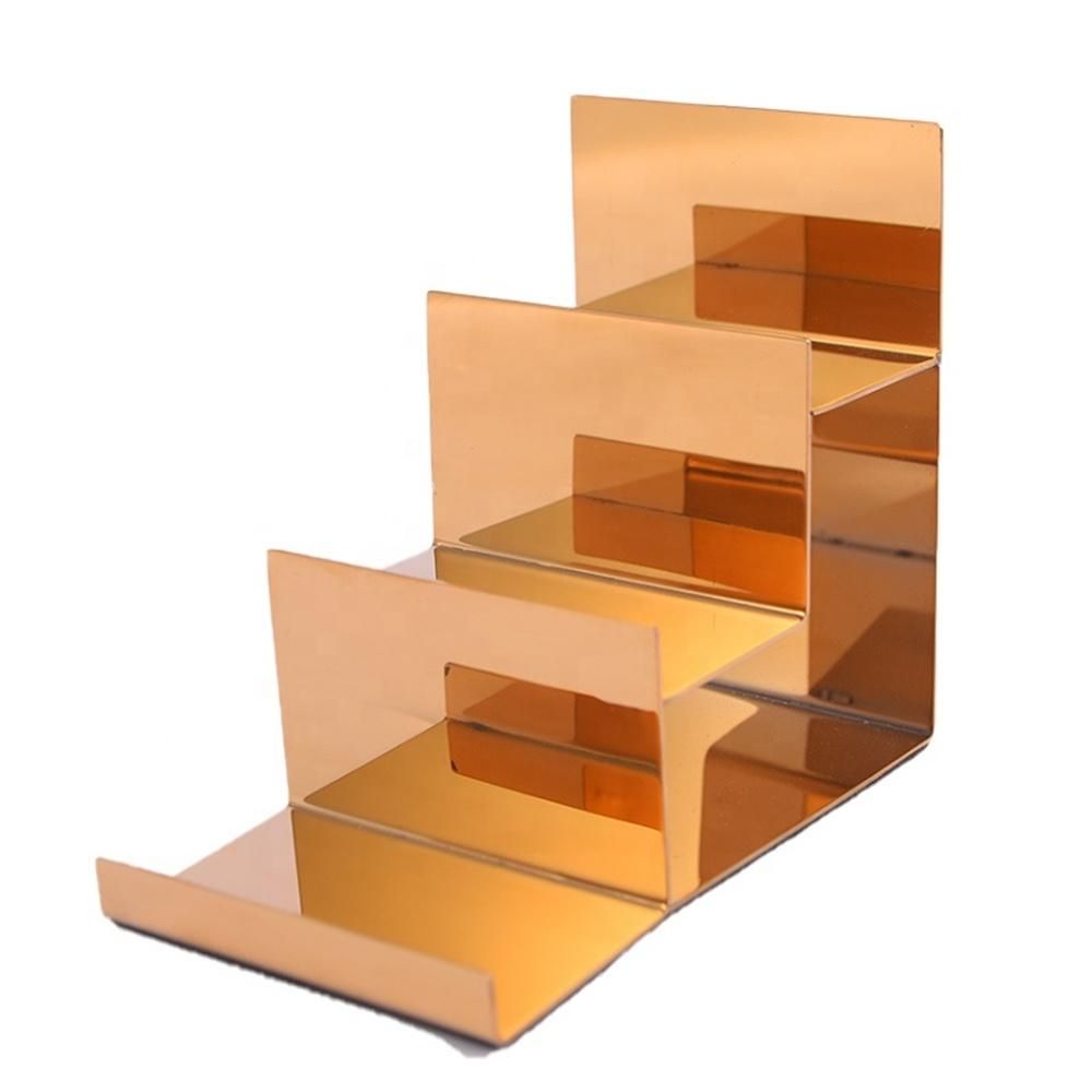 Hot Sale 3-layer Golden Stand Hand-held Wallet Display Stand Trays