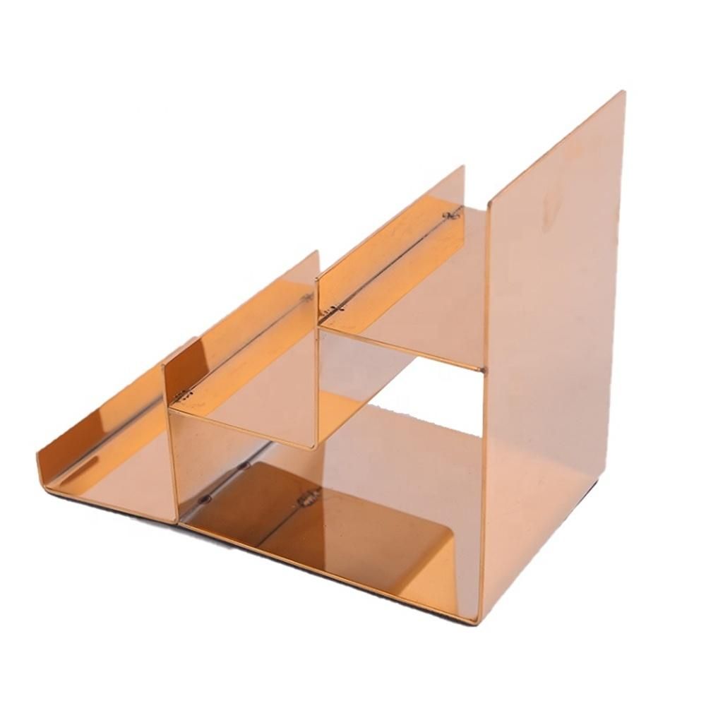Hot Sale 3-layer Golden Stand Hand-held Wallet Display Stand Trays