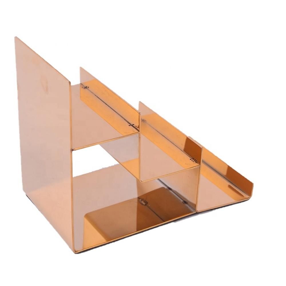 Hot Sale 3-layer Golden Stand Hand-held Wallet Display Stand Trays