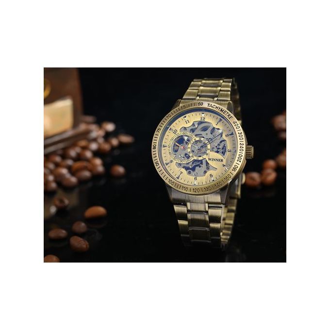 Watch Men Luxury Auto Mechanical Skeleton Mens Watches