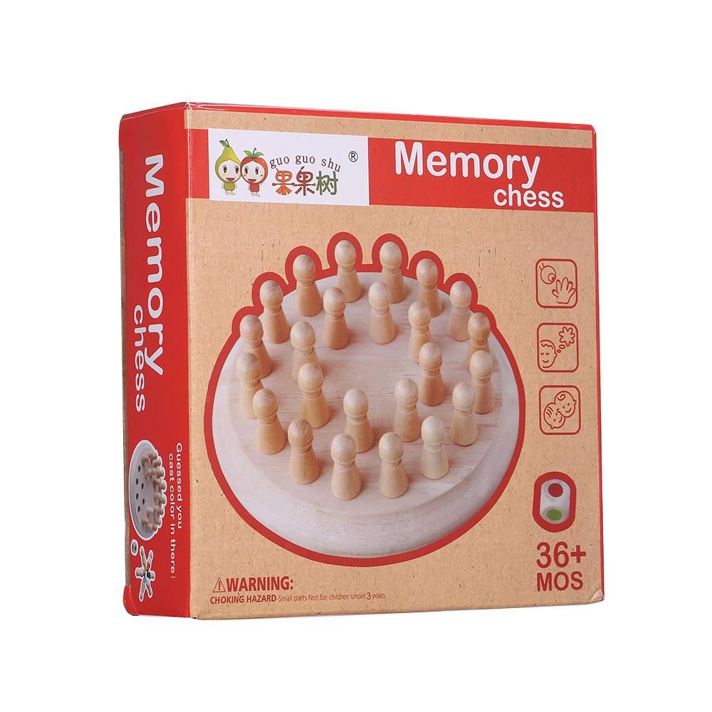 Wooden Memory Stick Chess Game Kids Fun Block Board Game Educational Color Cognitive Family Toys