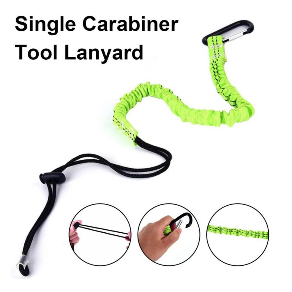 Single Carabiner Lanyard Safety  Emergency Rope