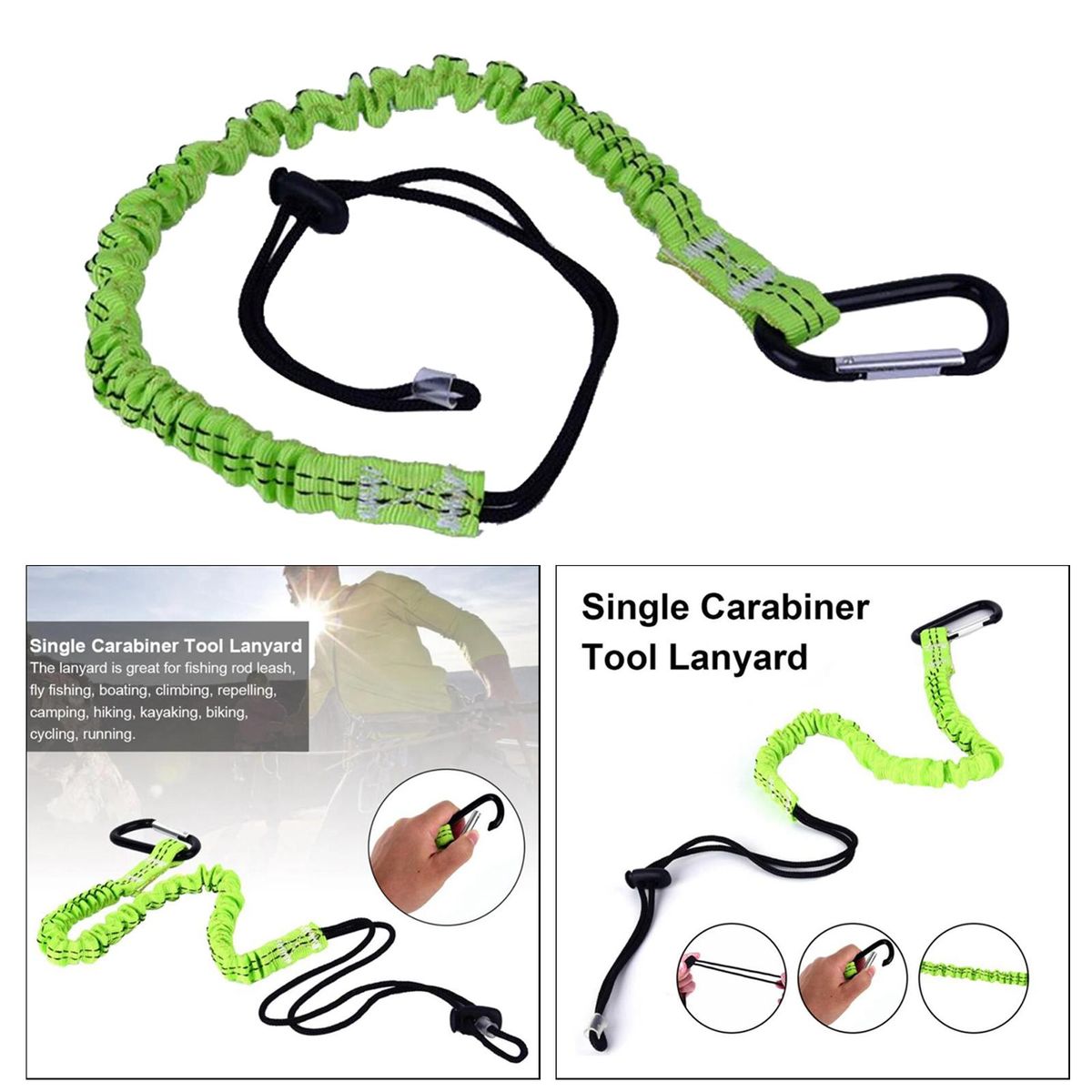 Single Carabiner Lanyard Safety  Emergency Rope