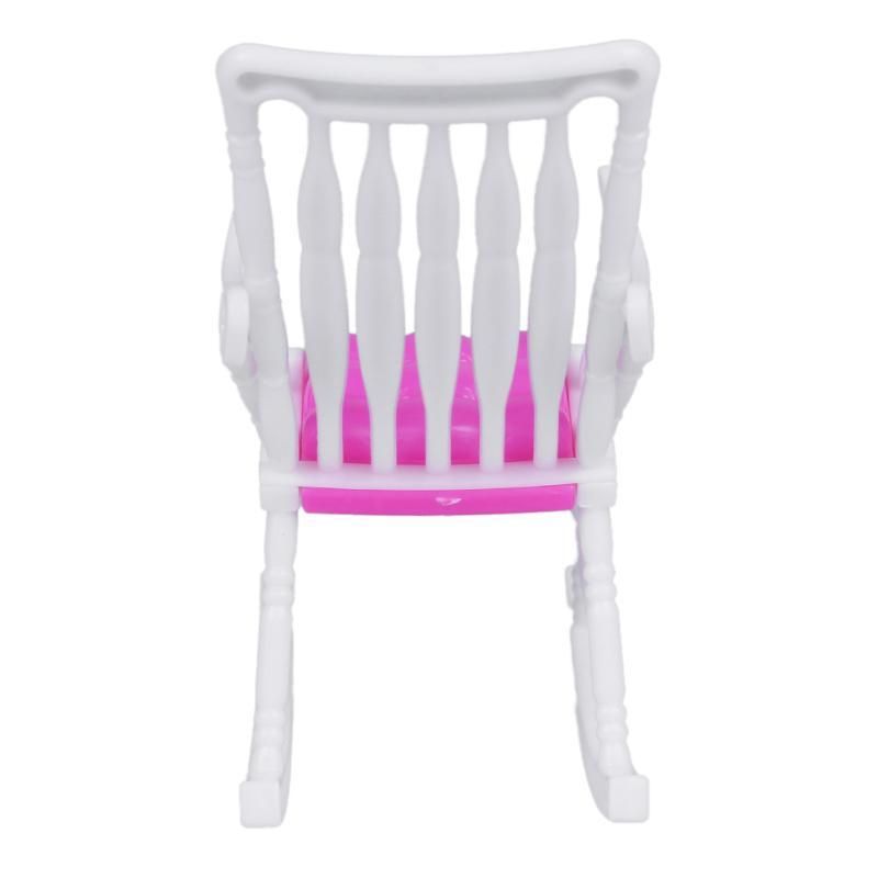 1pc Mini Doll Rocking Chair for Doll Accessories Doll House Furniture Dollhouse Room Decoration Children Girls Toy Gift