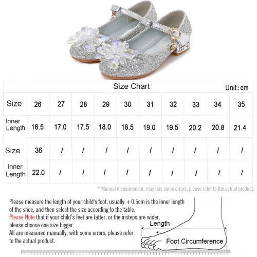 Girls Single Sequined Flower Velcro Student Show Catwalk Low-heeled Shoes Silver