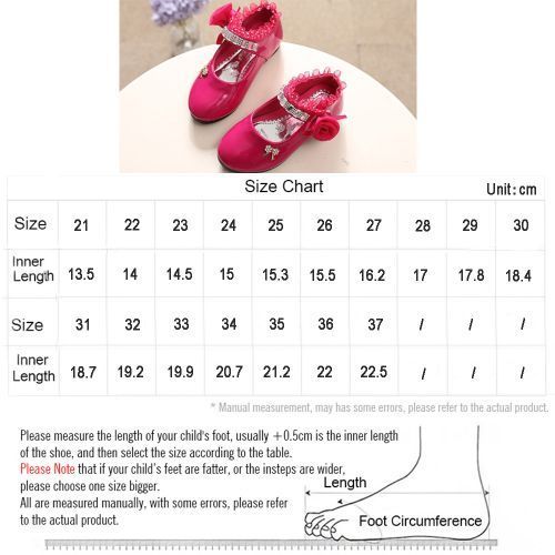 Medium Large Children's Shoes Female Baby Kids Princess Casual Shoes Rose Red