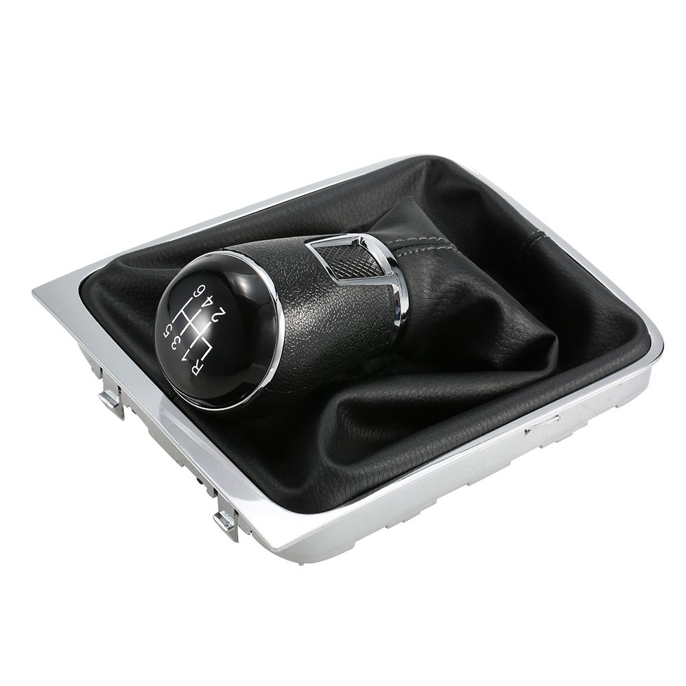6 Speed Gear Shift Knob Leather Boot For VW Passat B7